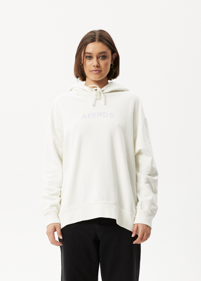 Afends Womens Dua - Recycled Hoodie - Off White - Streetwear - Sustainable Fashion