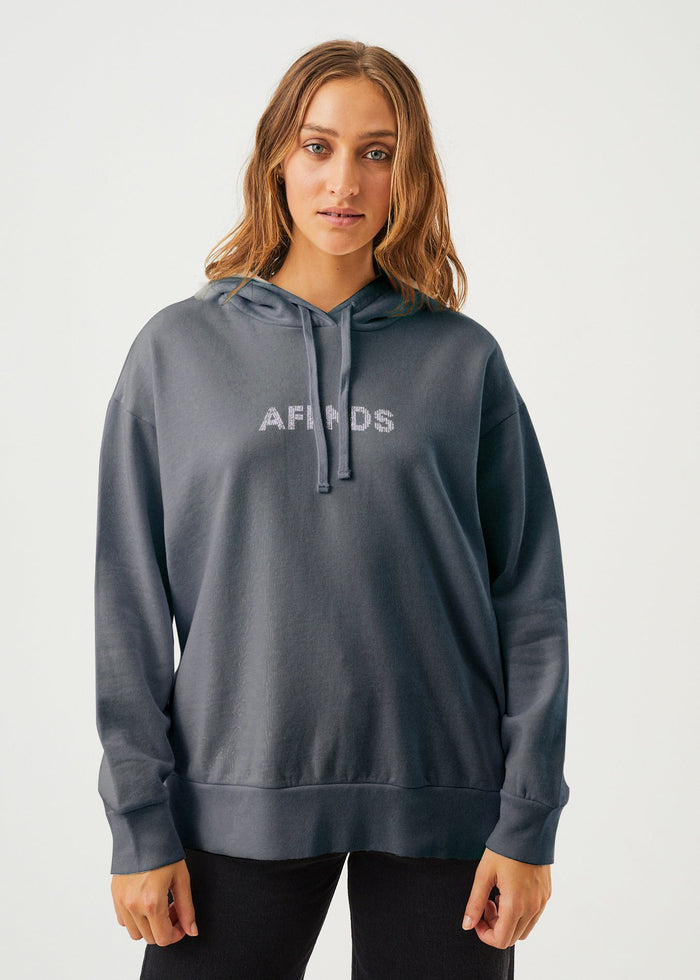 Afends Womens Dua - Recycled Hoodie - Charcoal - Streetwear - Sustainable Fashion