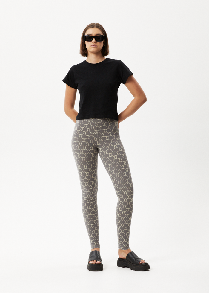 Afends Womens Lois - Recycled Leggings - Steel - Streetwear - Sustainable Fashion
