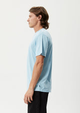 Afends Mens Coasting - Hemp Retro Graphic T-Shirt - Sky Blue - Afends mens coasting   hemp retro graphic t shirt   sky blue   streetwear   sustainable fashion