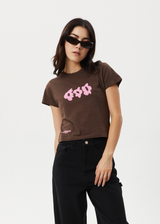 Afends Womens Alohaz - Recycled Baby Tee - Coffee Pink - Afends womens alohaz   recycled baby tee   coffee pink   streetwear   sustainable fashion