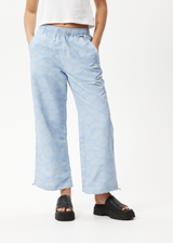Afends Womens Underworld - Recycled Spray Pants - Powder Blue - Afends womens underworld   recycled spray pants   powder blue   streetwear   sustainable fashion
