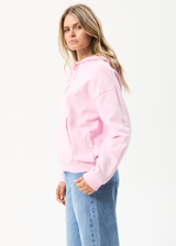 Afends Womens To Grow - Recycled Graphic Hoodie - Powder Pink - Afends womens to grow   recycled graphic hoodie   powder pink   streetwear   sustainable fashion