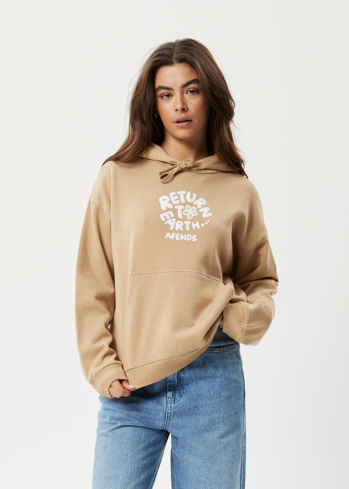 Afends Womens Taylor - Recycled Hoodie - Tan - Streetwear - Sustainable Fashion