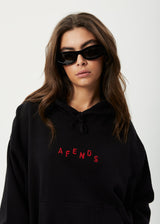 AFENDS Womens Kala - Hoodie - Black - Afends womens kala   hoodie   black   streetwear   sustainable fashion