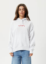 AFENDS Womens Kala - Hoodie - White - Afends womens kala   hoodie   white   streetwear   sustainable fashion