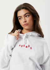 Afends Womens Kala - Recycled Hoodie - White - Afends womens kala   recycled hoodie   white   streetwear   sustainable fashion