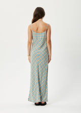 Afends Womens Millie - Hemp Maxi Dress - Tan Check - Afends womens millie   hemp maxi dress   tan check   streetwear   sustainable fashion