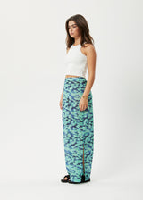 Afends Womens Liquid - Recycled Sheer Maxi Skirt - Jade Floral - Afends womens liquid   recycled sheer maxi skirt   jade floral   streetwear   sustainable fashion