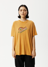 Afends Womens Day Dream Slay - Oversized Graphic T-Shirt - Mustard - Afends womens day dream slay   oversized graphic t shirt   mustard   streetwear   sustainable fashion