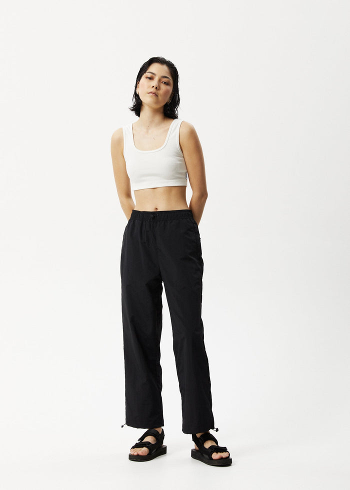 Afends Womens Octave - Spray Pants - Black - Streetwear - Sustainable Fashion
