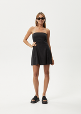 Afends Womens Lilo - Strapless Mini Dress - Black - Afends womens lilo   strapless mini dress   black   streetwear   sustainable fashion