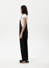 Afends Womens Louis - Baggy Overalls - Washed Black - Afends womens louis   baggy overalls   washed black   streetwear   sustainable fashion