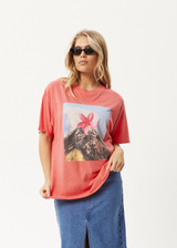 Afends Womens Under Pressure - Oversized T-Shirt - Washed Hibiscus - Afends womens under pressure   oversized t shirt   washed hibiscus   streetwear   sustainable fashion