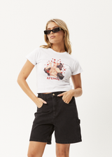 Afends Womens Dixie -  Baby Tee - White - Afends womens dixie    baby tee   white   streetwear   sustainable fashion