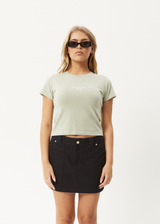 Afends Womens Jodi -  Baby T-Shirt - Eucalyptus - Afends womens jodi    baby t shirt   eucalyptus   streetwear   sustainable fashion