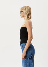 AFENDS Womens Weekend -  Knit Tube Top - Black - Afends womens weekend    knit tube top   black   streetwear   sustainable fashion