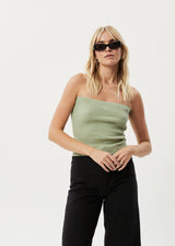 Afends Womens Weekend -  Knit Tube Top - Eucalyptus - Afends womens weekend    knit tube top   eucalyptus   streetwear   sustainable fashion