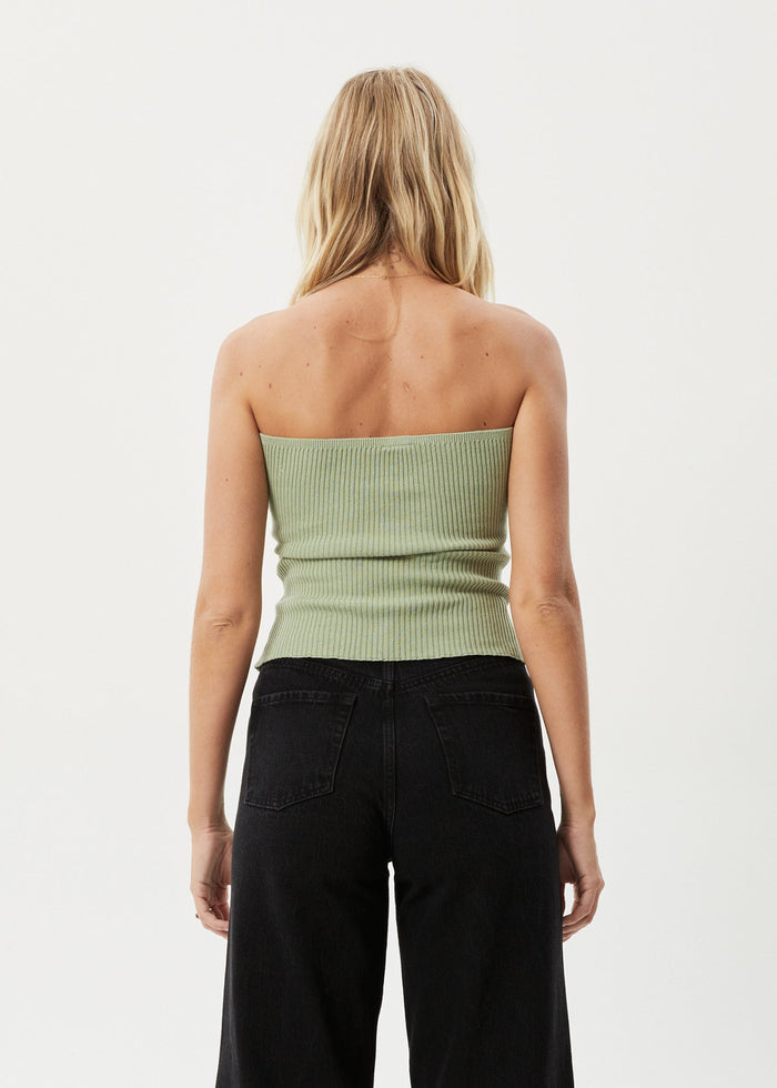 Afends Womens Weekend -  Knit Tube Top - Eucalyptus - Streetwear - Sustainable Fashion