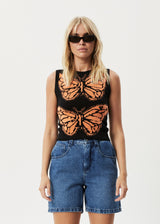 AFENDS Womens Papillon - Knit - Soft Orange - Afends womens papillon   knit   soft orange   streetwear   sustainable fashion