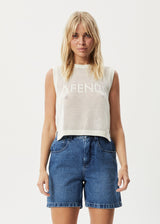 Afends Womens Ryder -  Knit Tank - White - Afends womens ryder    knit tank   white   streetwear   sustainable fashion