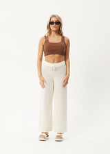 Afends Womens Ryder -  Knit Pants - White - Afends womens ryder    knit pants   white   streetwear   sustainable fashion