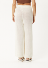 AFENDS Womens Ryder - Knit Pants - White - Afends womens ryder   knit pants   white   streetwear   sustainable fashion