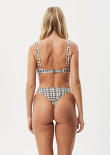 AFENDS Womens Check Out - Check Bikini Top - Moonbeam Check - Afends womens check out   check bikini top   moonbeam check   streetwear   sustainable fashion