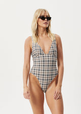Afends Womens Check Out -  Check One Piece - Moonbeam Check - Afends womens check out    check one piece   moonbeam check   streetwear   sustainable fashion