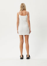 Afends Womens Calm - Seersucker Mini Dress - White - Afends womens calm   seersucker mini dress   white   streetwear   sustainable fashion