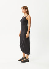 AFENDS Womens Muse - Maxi Dress - Black - Afends womens muse   maxi dress   black   streetwear   sustainable fashion