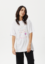 AFENDS Womens Stella - Oversized Tee - White - Afends womens stella   oversized tee   white   streetwear   sustainable fashion