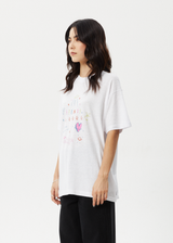 AFENDS Womens Stella - Oversized Tee - White - Afends womens stella   oversized tee   white   streetwear   sustainable fashion