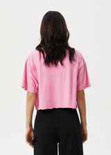 Afends Womens Connection Cropped - Oversized Tee - Pink - Afends womens connection cropped   oversized tee   pink   streetwear   sustainable fashion