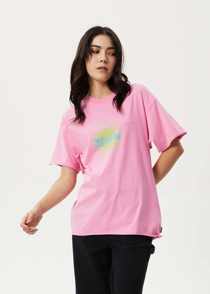 Afends Womens Soleil - Oversized Tee - Pink - Streetwear - Sustainable Fashion