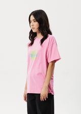 Afends Womens Soleil - Oversized Tee - Pink - Afends womens soleil   oversized tee   pink   streetwear   sustainable fashion