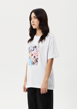 Afends Womens Benedict - Oversized Tee - White - Afends womens benedict   oversized tee   white   streetwear   sustainable fashion