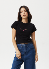 Afends Womens Funhouse - Baby Tee - Black - Afends womens funhouse   baby tee   black   streetwear   sustainable fashion