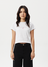 Afends Womens Funhouse - Baby Tee - White - Afends womens funhouse   baby tee   white   streetwear   sustainable fashion