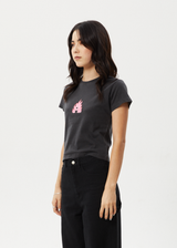 Afends Womens Alfie - Baby Tee - Stone Black - Afends womens alfie   baby tee   stone black   streetwear   sustainable fashion