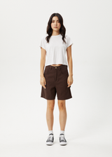 Afends Womens Emilie - Carpenter Shorts - Coffee - Afends womens emilie   carpenter shorts   coffee   streetwear   sustainable fashion