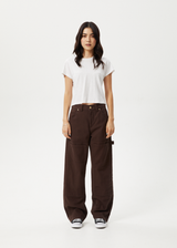 AFENDS Womens Moss - Carpenter Pant - Coffee - Afends womens moss   carpenter pant   coffee   streetwear   sustainable fashion