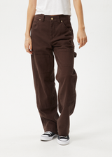 AFENDS Womens Moss - Carpenter Pants - Coffee - Afends womens moss   carpenter pants   coffee   streetwear   sustainable fashion