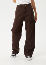 AFENDS Womens Moss - Carpenter Pants - Coffee - Afends womens moss   carpenter pants   coffee   streetwear   sustainable fashion