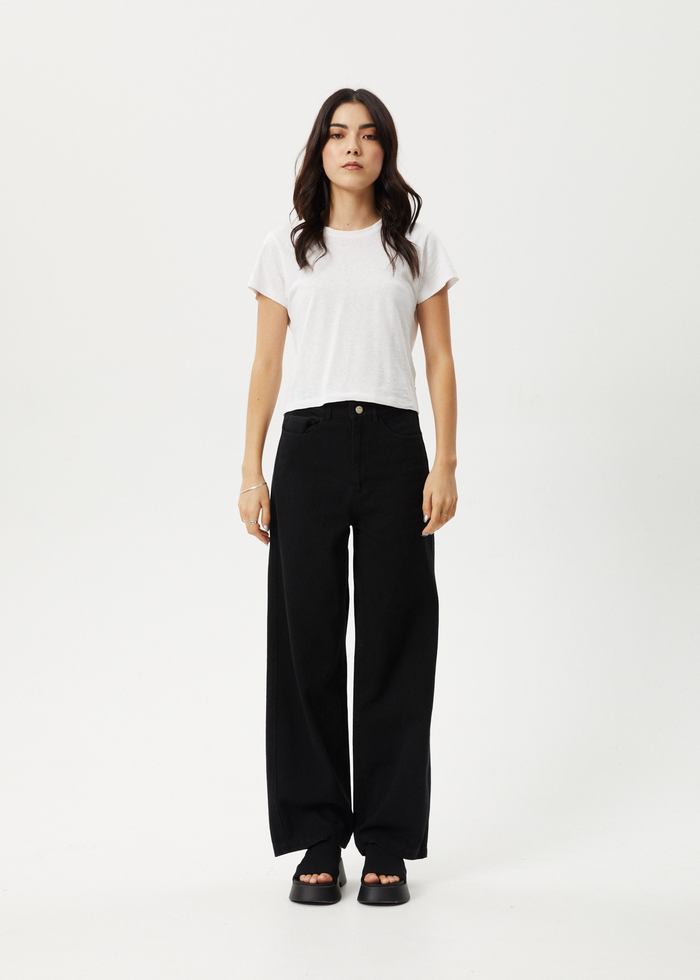 AFENDS Womens Roads - Carpenter Pant - Black - Streetwear - Sustainable Fashion