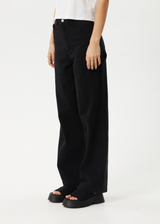 AFENDS Womens Roads - Carpenter Pant - Black - Afends womens roads   carpenter pant   black   streetwear   sustainable fashion