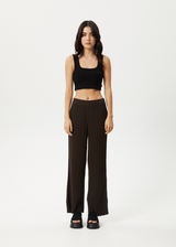 Afends Womens Landed - Knit Pant - Coffee - Afends womens landed   knit pant   coffee   streetwear   sustainable fashion