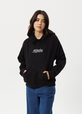 Afends Womens Burning - Pull On Hood - Black - Afends womens burning   pull on hood   black   streetwear   sustainable fashion