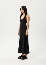 Afends Womens Grace - Cupro Maxi Dress - Black - Afends womens grace   cupro maxi dress   black   streetwear   sustainable fashion