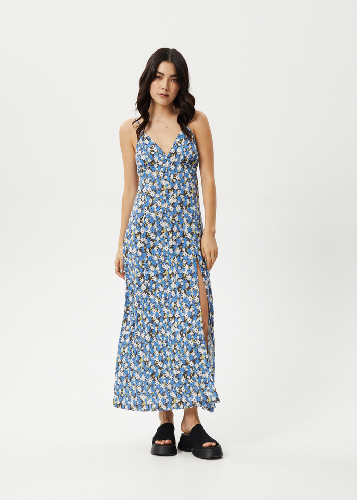 AFENDS Womens Petal - Maxi Dress - Lake Floral - Streetwear - Sustainable Fashion